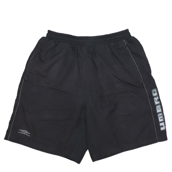 Umbro Vintage 90's Black Baggy Chino Shorts, Small, Elasticated Waistband