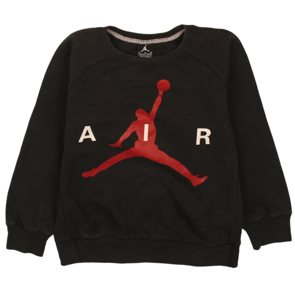 Vintage Jordan 90's Spellout Crew Neck Sweatshirt, Medium Black Unisex