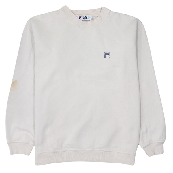 Fila 90's Lightweight Crew Neck Sweatshirt Large Beige Cream