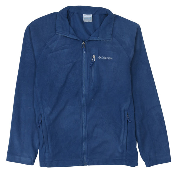 Columbia 90's Hiking Warm Full Zip Up Fleece Jumper Medium Blue