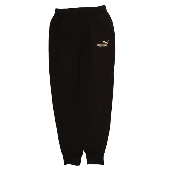 Puma Men's Small Black Joggers 90's Vintage | Elastic Waist Drawstrings