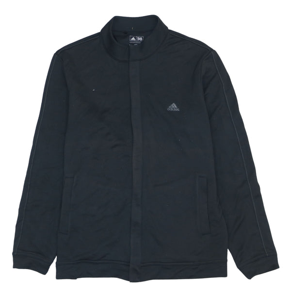 Adidas Vintage 90's Black Heavyweight Full Zip Sweatshirt - Medium