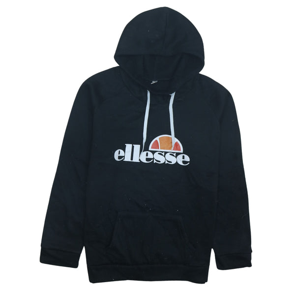 Ellesse 90's Vintage Spellout Pullover Hoodie Women's XLarge Black