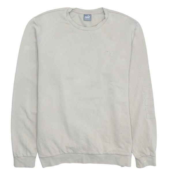 Puma Vintage 90's Beige Cream Heavyweight Men's XL Crew Sweatshirt