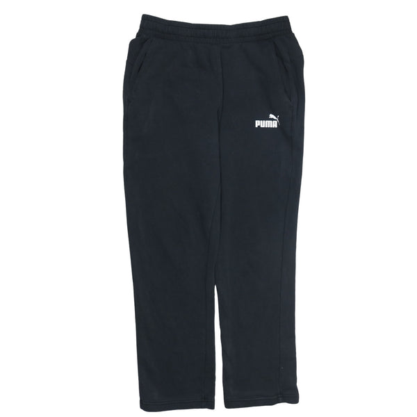 Puma 90's Elasticated Waistband Drawstrings Straight Leg Baggy Trousers / Pants Large Black