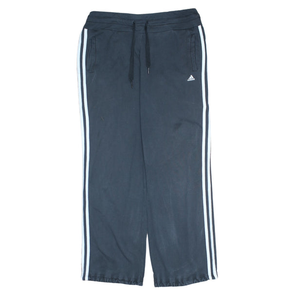 Adidas 90's Vintage Black Trousers 3 Stripes Baggy Size Small
