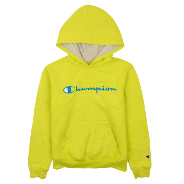 Vintage 90's Champion Green Spellout Women's Pullover Hoodie Large