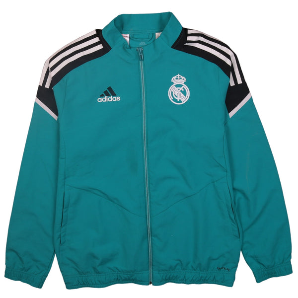 Adidas Vintage 90's Real Madrid Training Zip Windbreaker Large Green