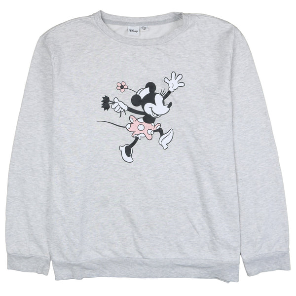 Vintage Disney 90s Grey XXLarge (2XL) Mickey Mouse Crew Neck Sweatshirt