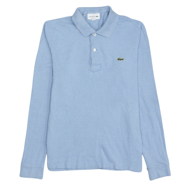 Lacoste 90's Long Sleeve Quarter Button Polo Shirt XSmall Blue