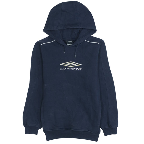 Umbro Vintage 90s Spellout Hoodie Large Navy Blue