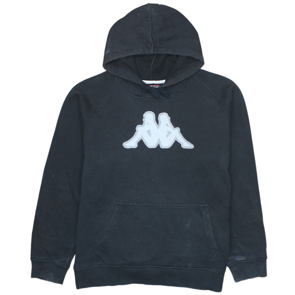 Vintage 90's Kappa Black Spellout Pullover Hoodie Men's XLarge