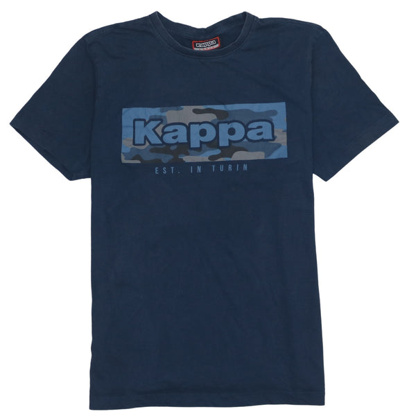 Vintage Kappa 90's Spellout Navy Blue T-Shirt, Men's Large
