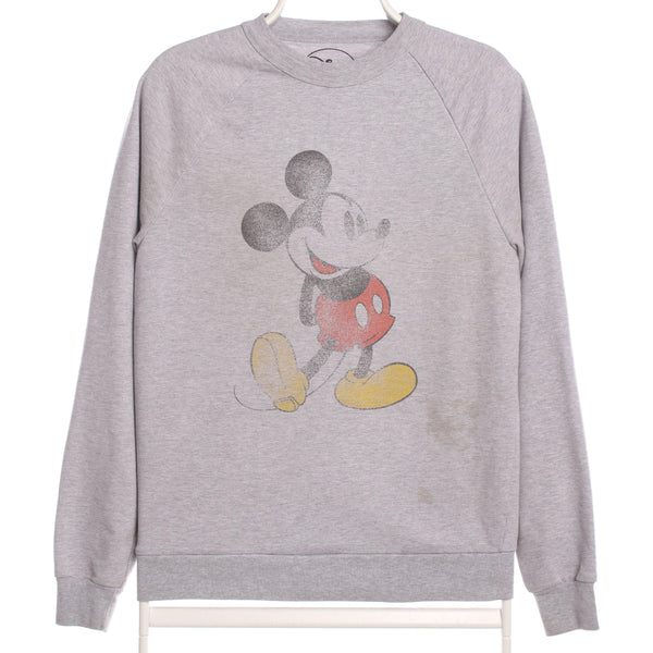 Disney 90's Mickey Mouse Disneyland Sweatshirt Small Grey