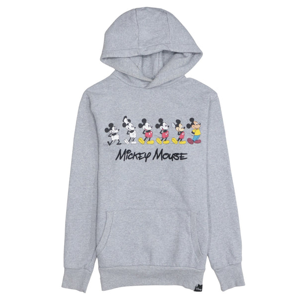 Disney 90's Mickey Mouse Pullover Hoodie Small Grey
