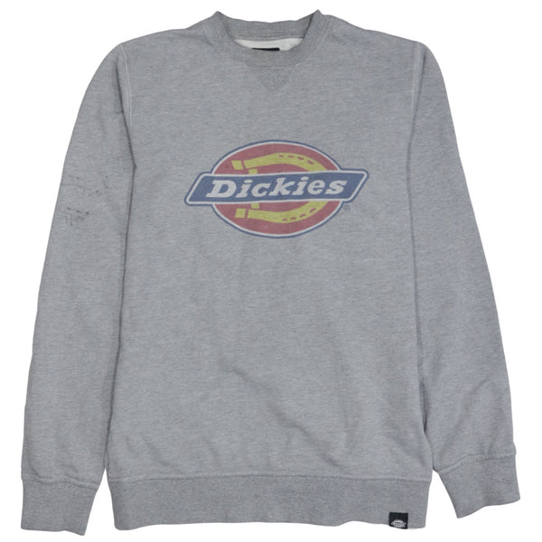 Dickies 90's Spellout Crew Neck Sweatshirt Small Grey