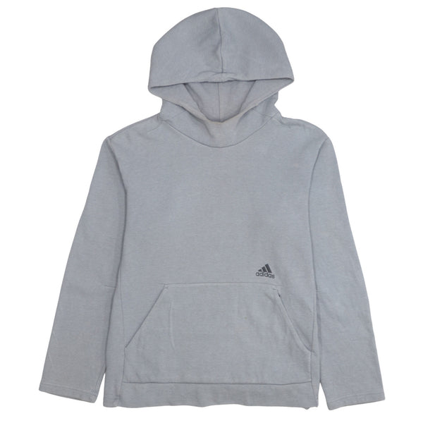 Adidas 90's Drawstring Pockets Pullover Hoodie Medium Grey