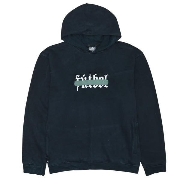 Puma 90's Vintage Black Loungewear Pullover Hoodie Large