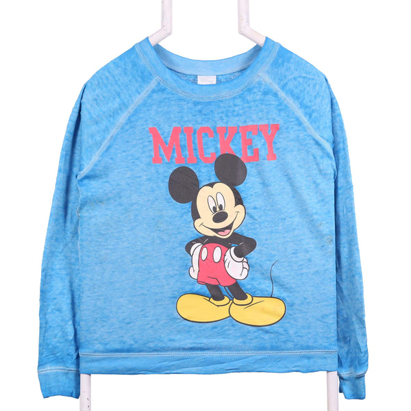 Vintage Disney 90's Mickey Mouse Crewneck Sweatshirt Small Blue