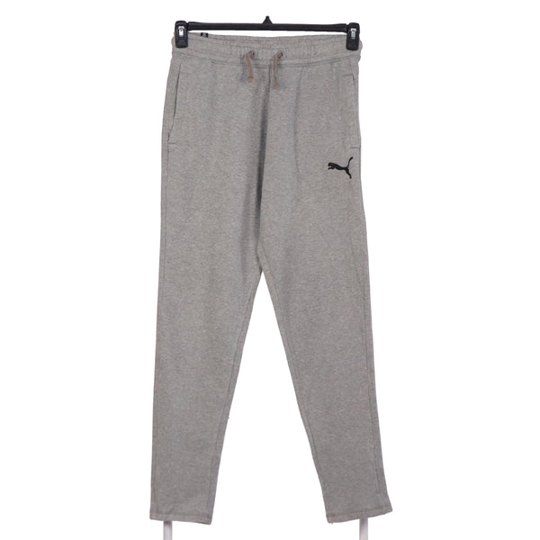 Puma 90's Vintage Grey Joggers Sweatpants Small Elastic Waist Drawstring