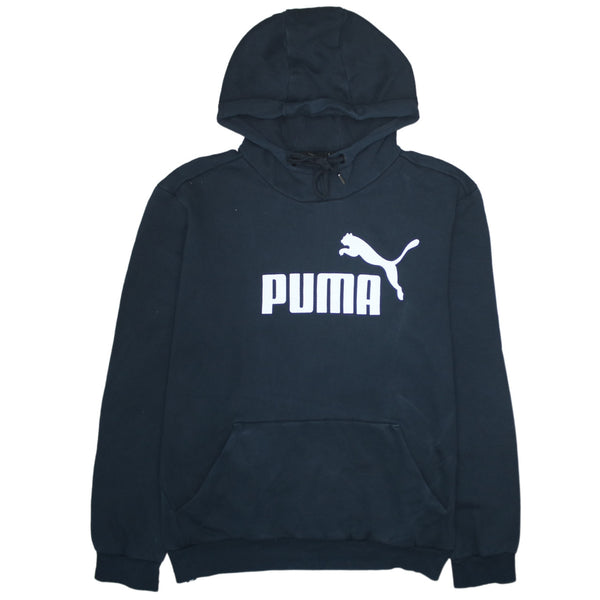 Puma 90's Spellout Pullover Hoodie Large Black