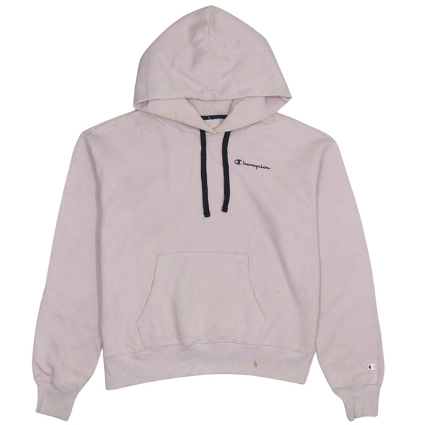 Champion 90's Drawstring Pockets Pullover Hoodie Large Pink
