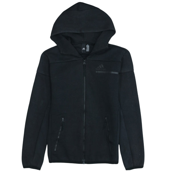 Adidas Vintage 90's Black Sportswear Full Zip Hoodie Men's Small
