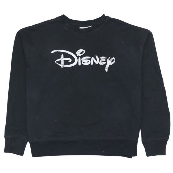 Disney Vintage 90's Black Spellout Crew Neck Sweatshirt Women's XS
