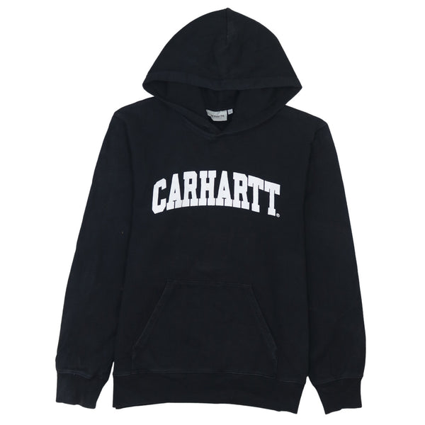 Carhartt 90's Black Spellout Pullover Hoodie Small Vintage