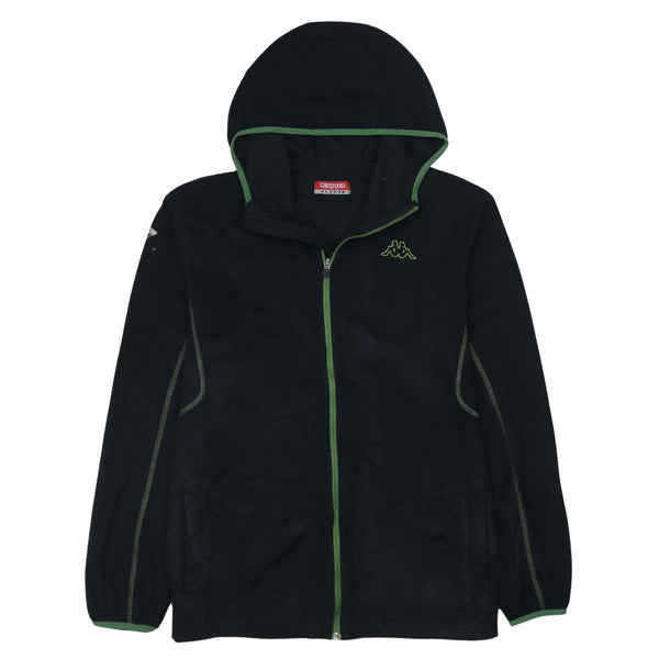 Vintage Kappa 90's Black XL Fleece Jacket - Hiking, Warm, Full Zip