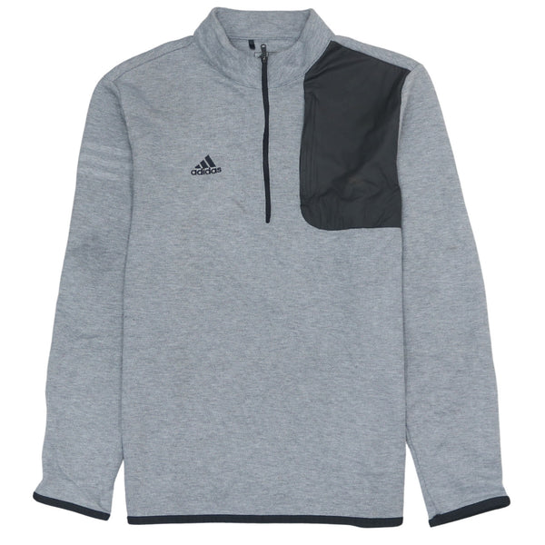 Adidas Vintage 90s Grey Heavyweight Half Zip Sweatshirt Medium