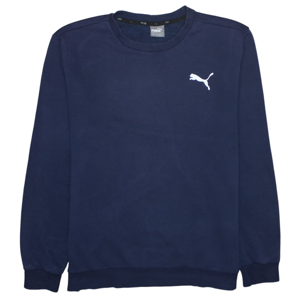Puma 90's Lightweight Crew Neck Sweatshirt Large Navy Blue
