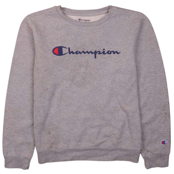 Champion 90's Vintage Spellout Sweatshirt XL Grey Crewneck Retro