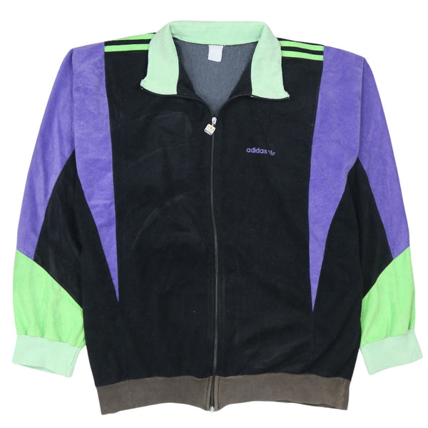 Adidas 90's Lightweight Full Zip Up Sweatshirt XLarge  Black