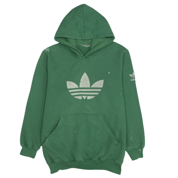 Adidas 90s Spellout Pullover Hoodie Men’s Small Green Vintage