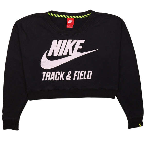 Nike 90's Black Spellout Center Swoosh Sweatshirt Women's Medium