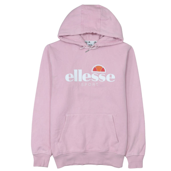 Ellesse 90's Spellout Pullover Hoodie Medium  Pink