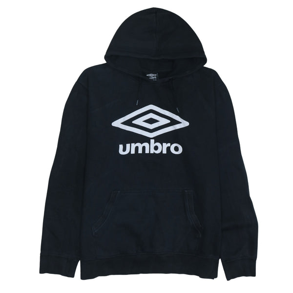 Vintage Umbro 90s Black Spellout Pullover Hoodie XXLarge 2XL
