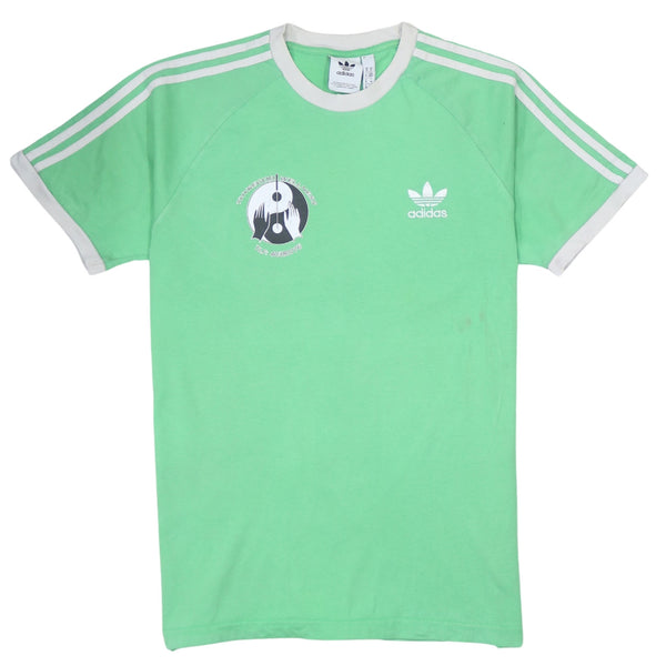 Adidas 90s Vintage Crew Neck Green T-Shirt Men's Medium Retro