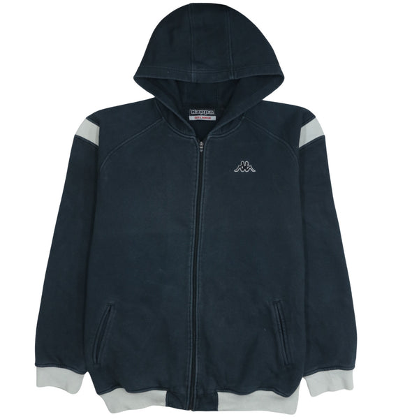 Kappa 90's Vintage Sportswear Full Zip Hoodie XXXLarge Black