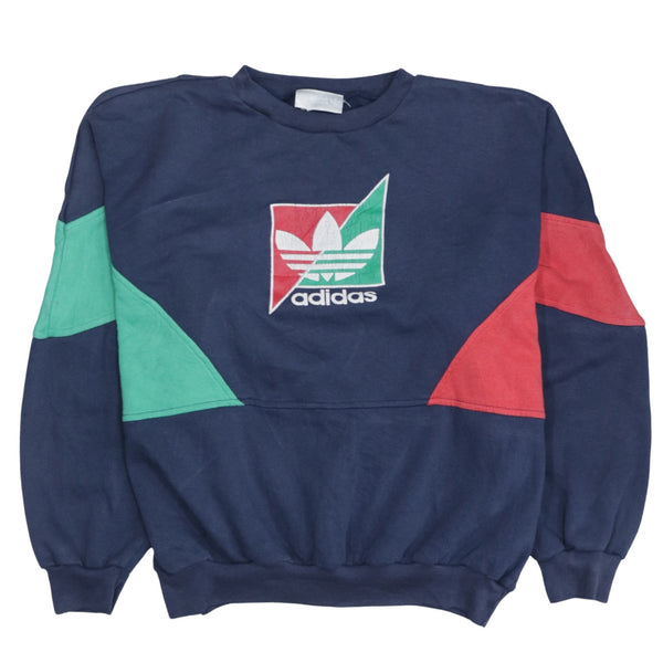 Adidas 90's Spellout Crew Neck Sweatshirt XLarge  Navy Blue