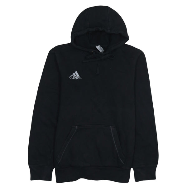 Adidas 90's Drawstring Pockets Pullover Hoodie Small Black