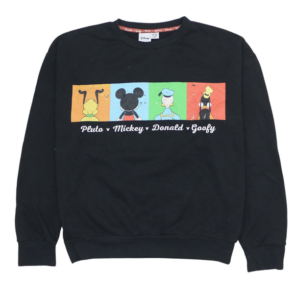 Vintage 90's Disney Crew Neck Sweatshirt Pluto Mickey Donald Small