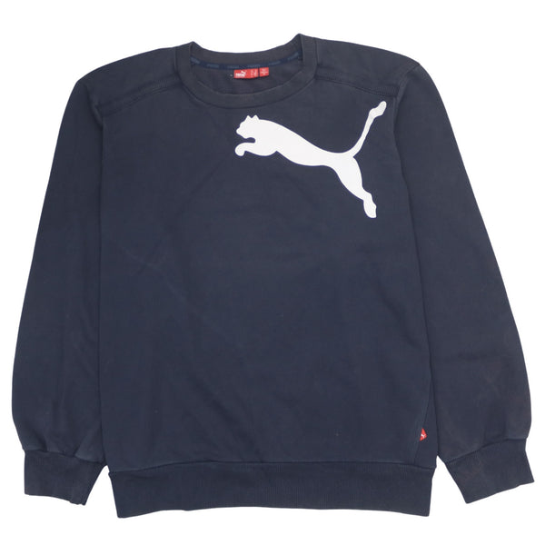 Puma 90's Heavyweight Crew Neck Sweatshirt XLarge Navy Blue