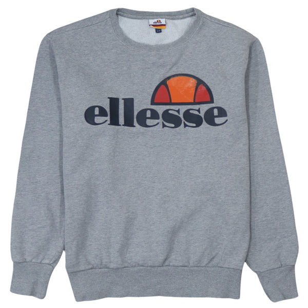 Ellesse 90's Spellout Crew Neck Sweatshirt Medium Grey
