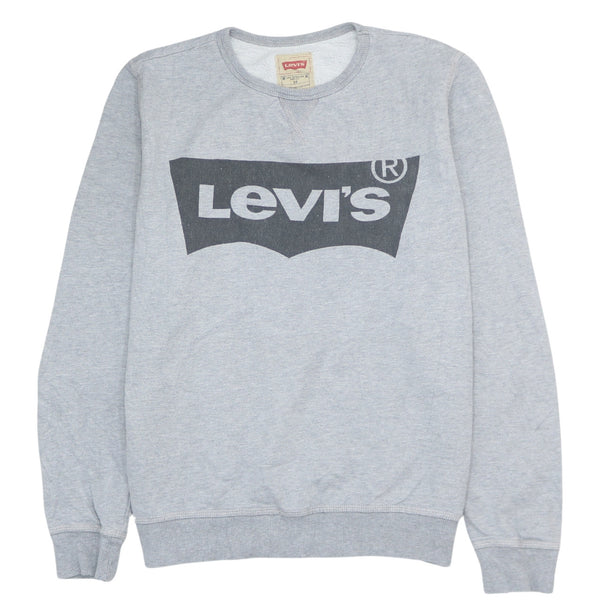 Levi's 90's Spellout Crew Neck Sweatshirt Medium  Grey