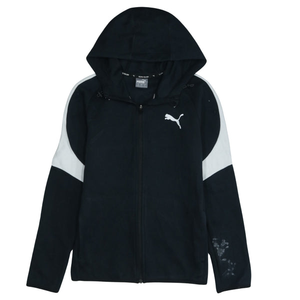 Puma 90's Black Cotton Full Zip Sportswear Hoodie Men's Small
