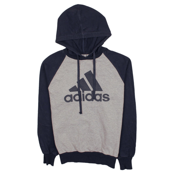 Adidas Vintage 90's Spellout Hoodie Grey Large Casual Sweatshirt