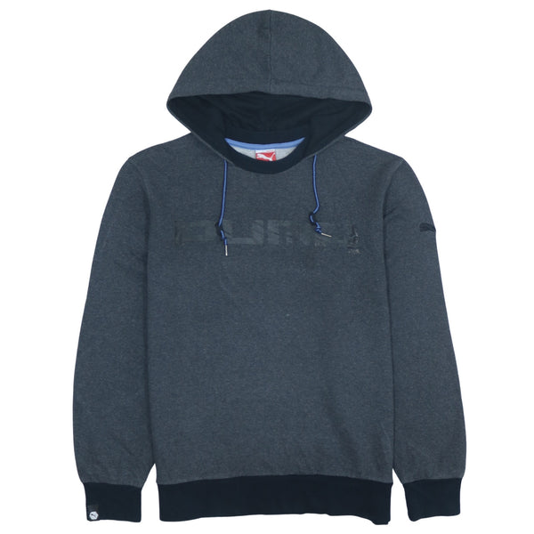 Puma 90's Vintage Black XLarge Spellout Pullover Hoodie Men’s
