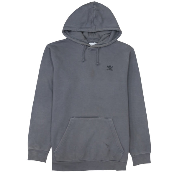 Adidas 90's Drawstring Pockets Pullover Hoodie Medium Grey
